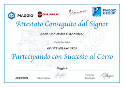 Piaggio certifica null in null